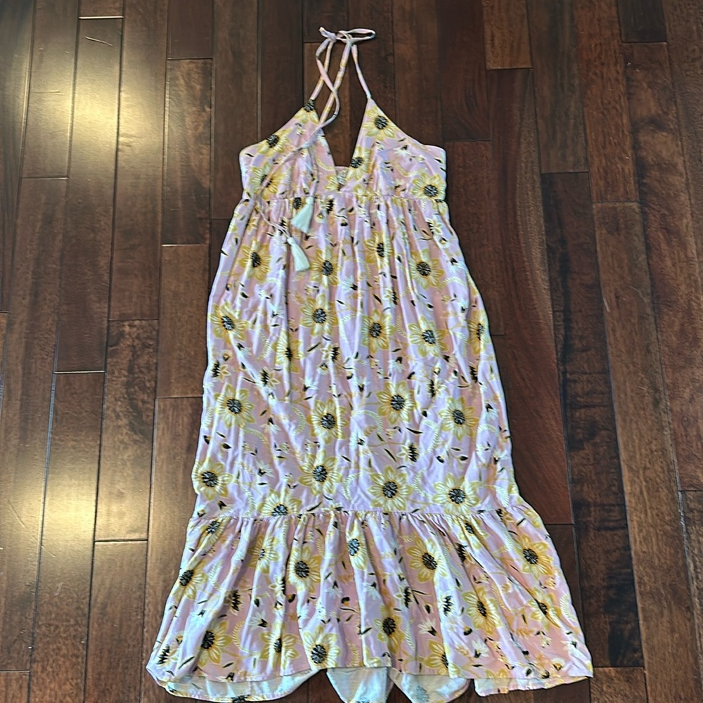 Loft Beach size M Halter midi sun dress NWT